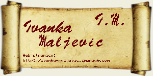 Ivanka Maljević vizit kartica